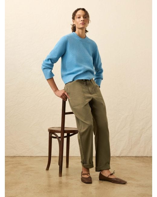 Faherty Brand Blue Jackson Crewneck Sweater