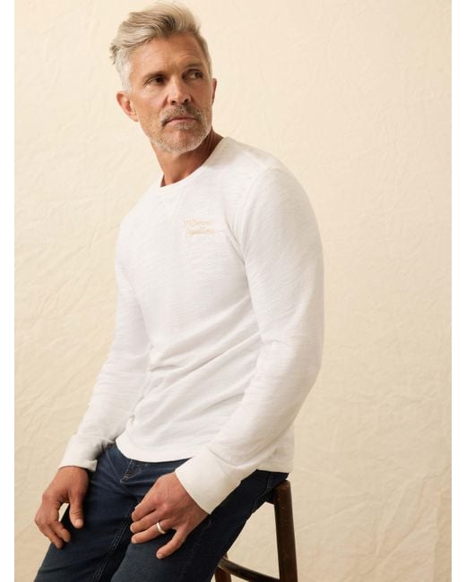 Faherty Brand Natural Nazare Sunwashed Organic Crew T-Shirt for men