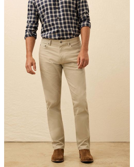 Faherty Reserve Twill 5-Pocket Pants in Natural for Men | Lyst UK
