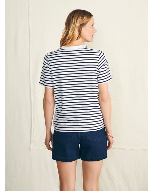 Faherty Brand Blue Sunwashed Crew T-shirt