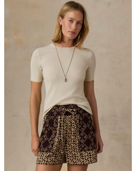 Faherty Brand Brown Miramar Linen Mini Rib T-Shirt