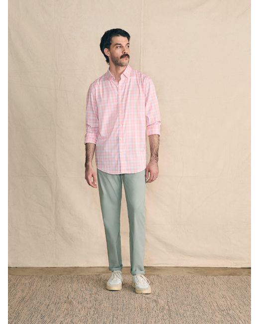 Faherty Brand Pink Movementtm Shirt Classic Fit for men