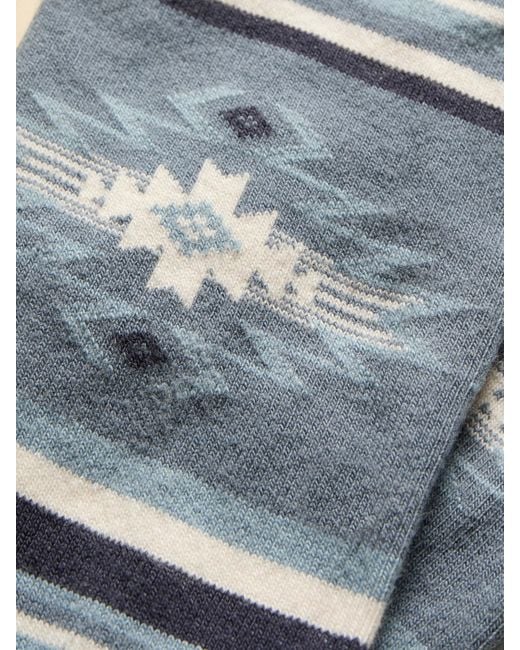 Faherty Brand Blue Native Sock