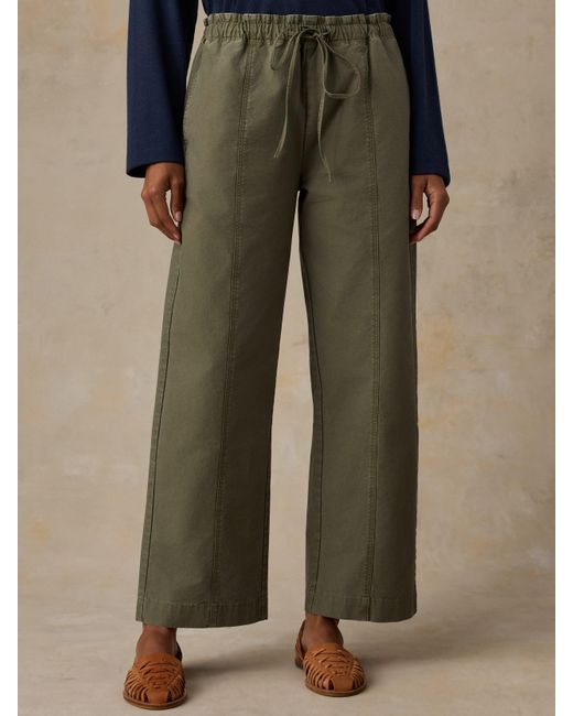 Faherty Brand Blue Cotton Twill Drawstring Pants
