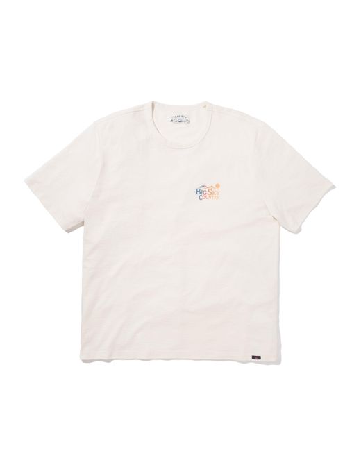 Faherty Brand White Big Sky Short-sleeve Crew T-shirt for men