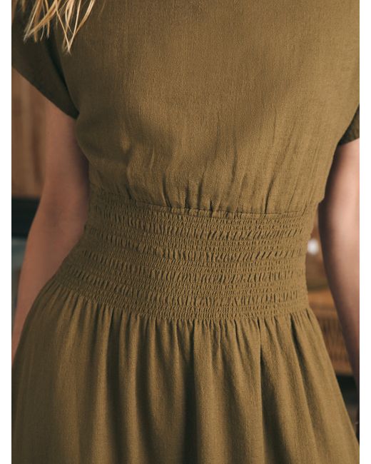 Faherty Brand Green Coast To Coast Midi Dress