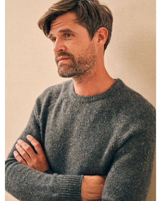 Faherty Donegal Wool Crew in Blue for Men Lyst