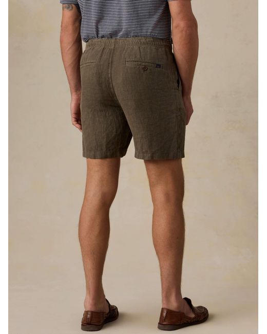 Faherty Brand Brown Essential Linen Short (6.5" for men