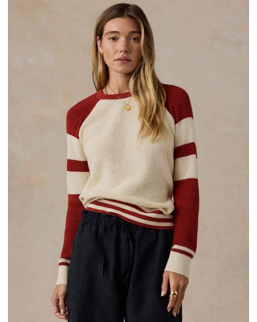 Faherty Brand Brown Throwback Crew Sweater