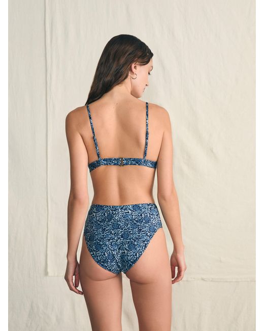 Faherty Brand Blue Nantucket Bikini Top