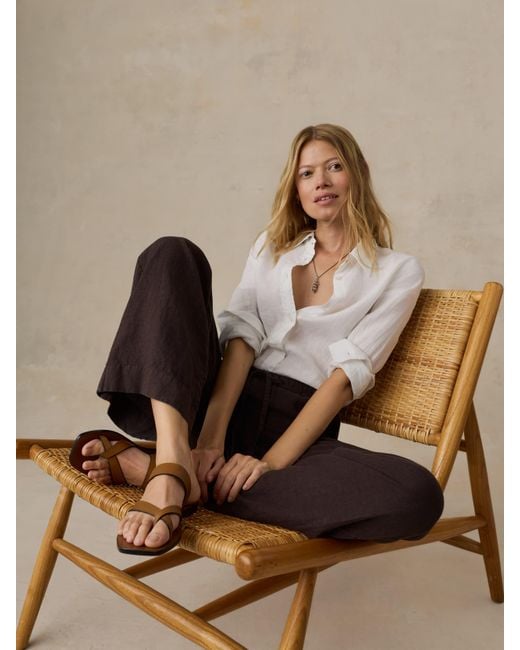 Faherty Brand Natural Laidback Linen Pants