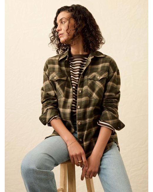 Faherty Brand Natural Nazare Flannel Overshirt