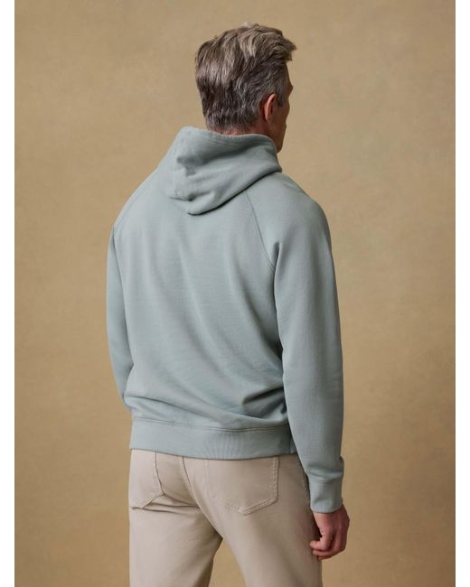 Faherty Brand Blue High Standard Fleece Hoodie for men