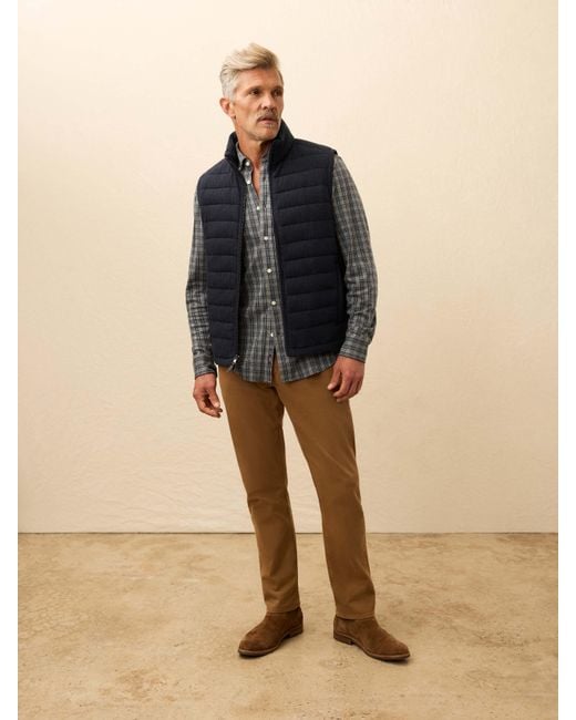 Faherty Brand Blue Teton Valley Vest for men