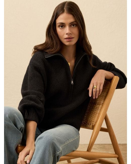 Faherty Brand Black Jackson Quarter Zip