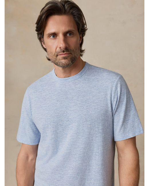 Faherty Brand Blue Short-Sleeve Breeze T-Shirt for men