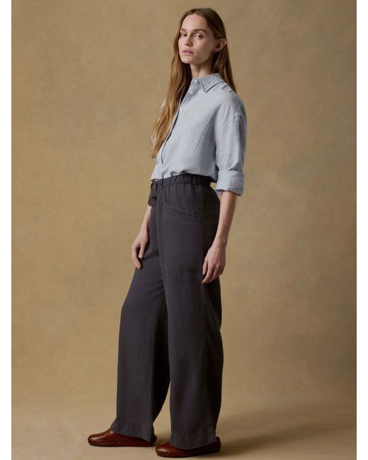 Faherty Brand White Topanga Drape Pants