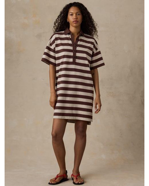 Faherty Brand Natural Recycled Cotton Knit Dress