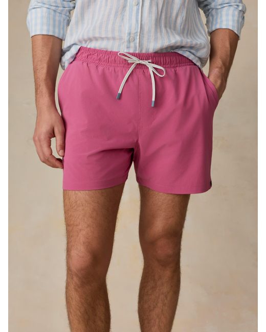 Faherty Brand Pink Shorelite Trunk (5" for men