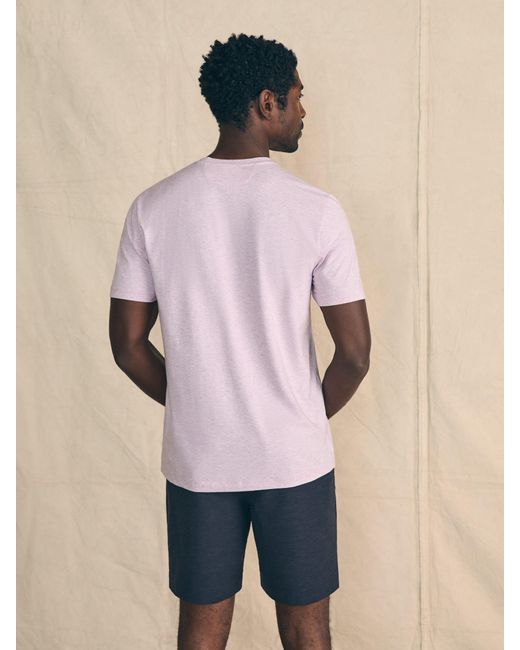 Faherty Brand Pink Movementtm Short-sleeve T-shirt for men