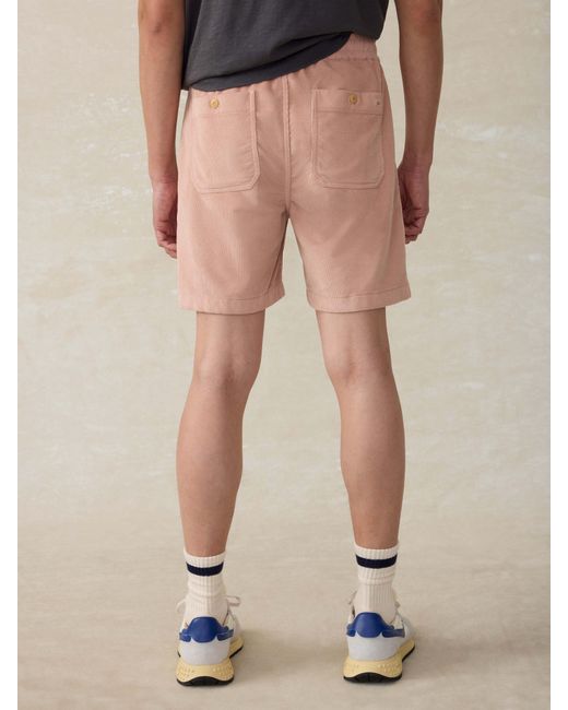 Faherty Brand Natural Corduroy Drawstring Utility Short for men