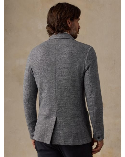 Faherty Brand Gray Inlet Knit Blazer for men