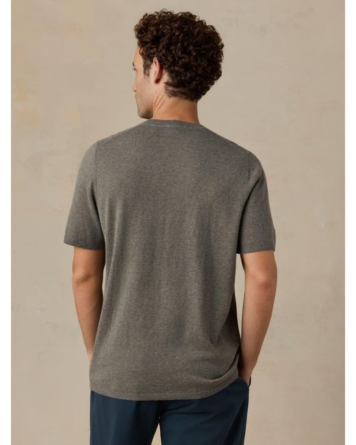 Faherty Brand Natural Short-Sleeve Sweater Tee for men