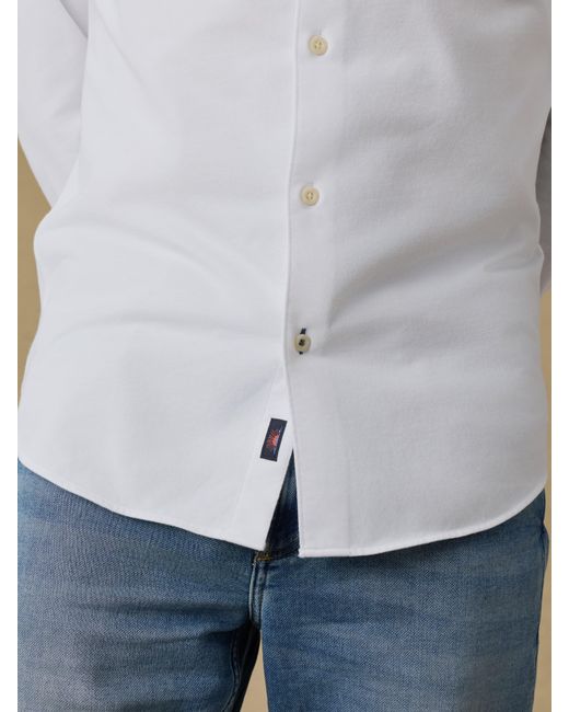 Faherty Brand White Costa Pique Shirt for men