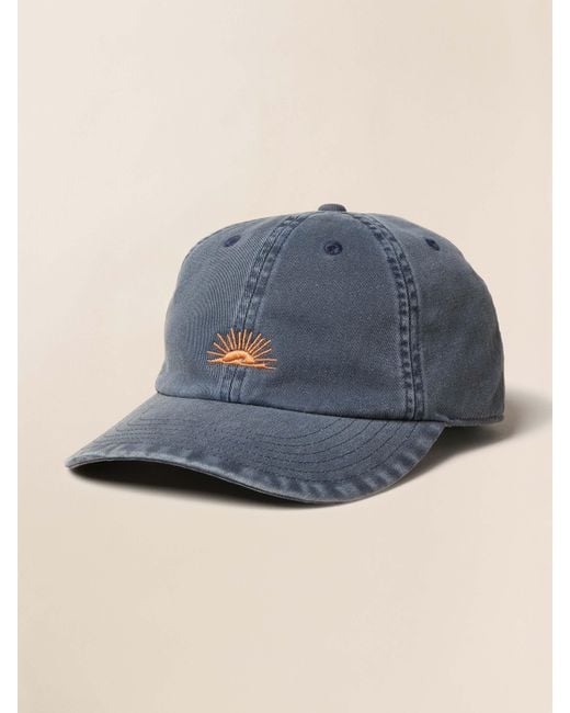 Faherty Brand Blue Sunwashed Twill Baseball Hat