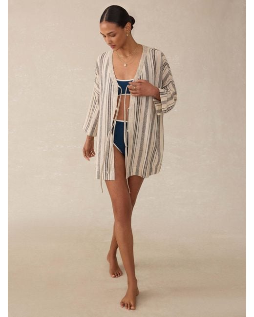 Faherty Brand Natural Rip Tide Coverup