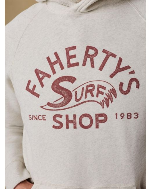 Faherty Brand Natural Surf Shop High Standard Fleece Hoodie for men