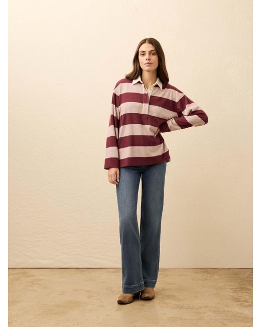 Faherty Brand Pink Legend&Trade; Sweater Rugby Popover