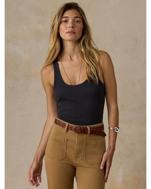 Faherty Brand Black Featherweight Freestyle Tank