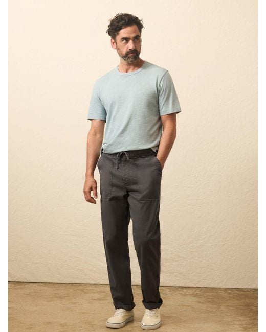 Faherty Brand Gray Dune Utility Pants for men