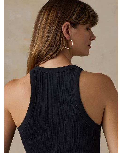 Faherty Brand Black Paradise Pointelle Tank