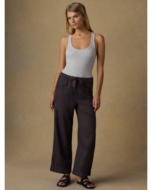 Faherty Brand Natural Topanga Drape Ankle Pants