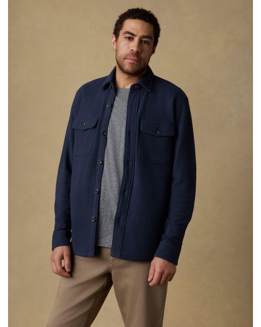 Faherty Brand Blue Highland Knit Cpo for men