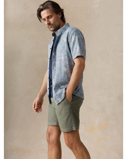 Faherty Brand Green Essential Drawstring Short for men