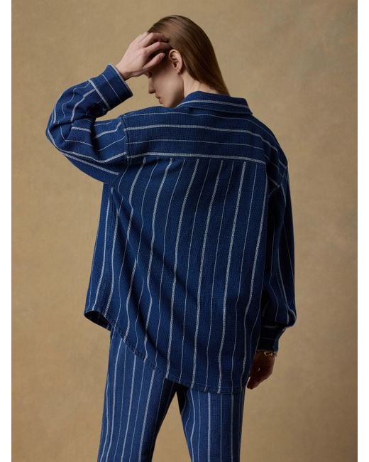 Faherty Brand Blue Island Tide Shirt Jacket