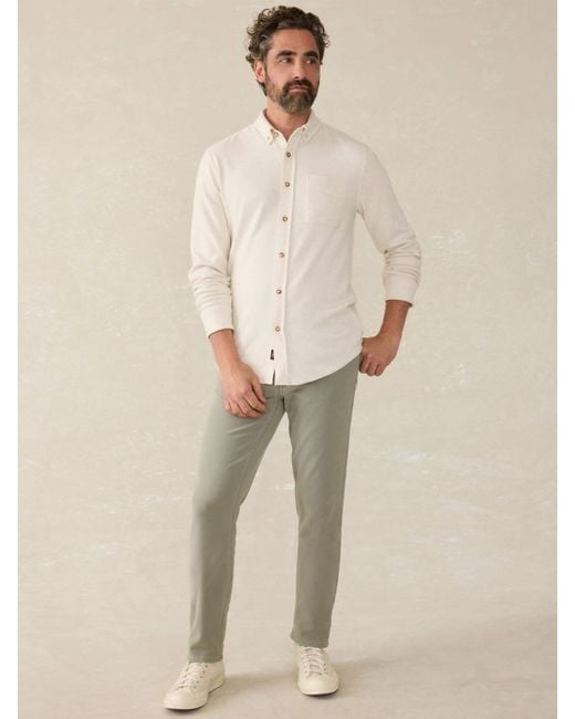 Faherty Brand Natural Stretch Terry 5-Pocket Athletic Fit Pants for men