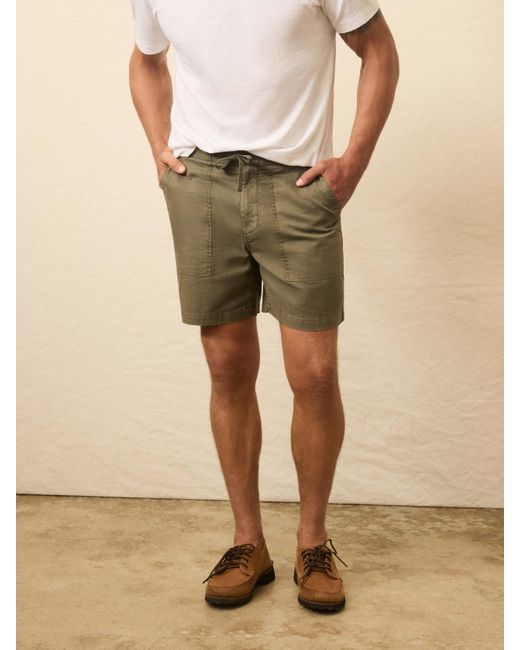 Faherty Brand Natural Dune Utility Short for men
