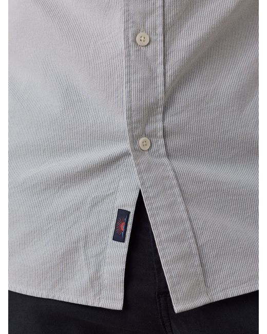 Faherty Brand Blue Laundered Oxford Shirt for men
