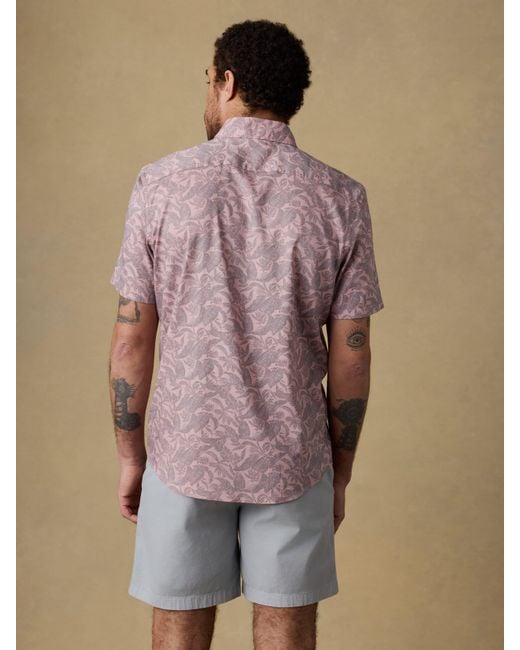 Faherty Brand Brown Short-Sleeve Movement&Trade; Monterey Shirt for men