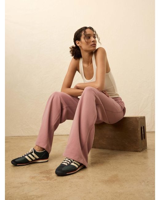 Faherty Brand Natural High Standard Fleece Wide Leg Sweatpant