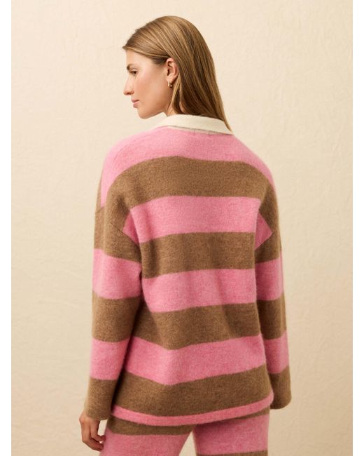 Faherty Brand Pink Apres Alpaca Polo
