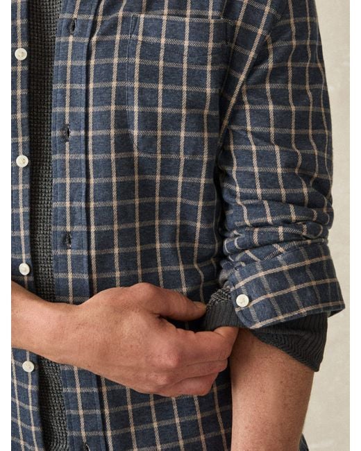 Faherty Brand Gray Coastline Knit Shirt for men