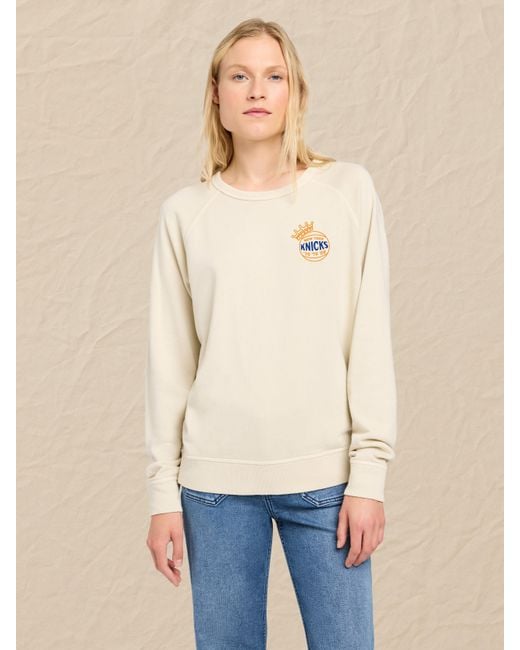 Faherty Brand Natural Ny Knicks Coastal Cloud Crew