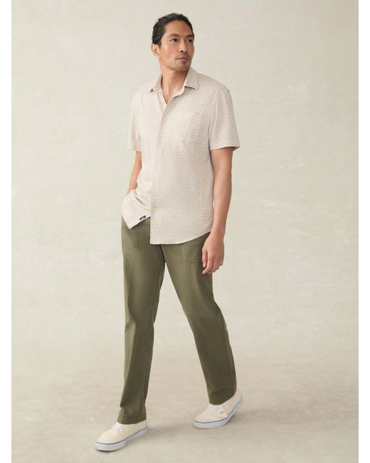 Faherty Brand Natural Short-Sleeve Hermosa Shirt for men