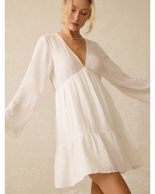 Faherty Brand Natural Dune Cotton Gauze Oceana Dress