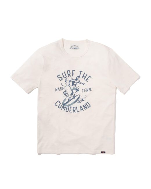 Faherty Brand White Nashville Short-sleeve Crew T-shirt for men